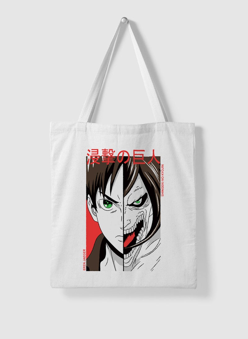 لوحة حقيبة يد بأحزمة كتف من البوليستر بتصميم نمى هجوم العمالقة - Image 4