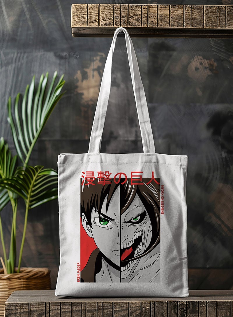 لوحة حقيبة يد بأحزمة كتف من البوليستر بتصميم نمى هجوم العمالقة - Image 3