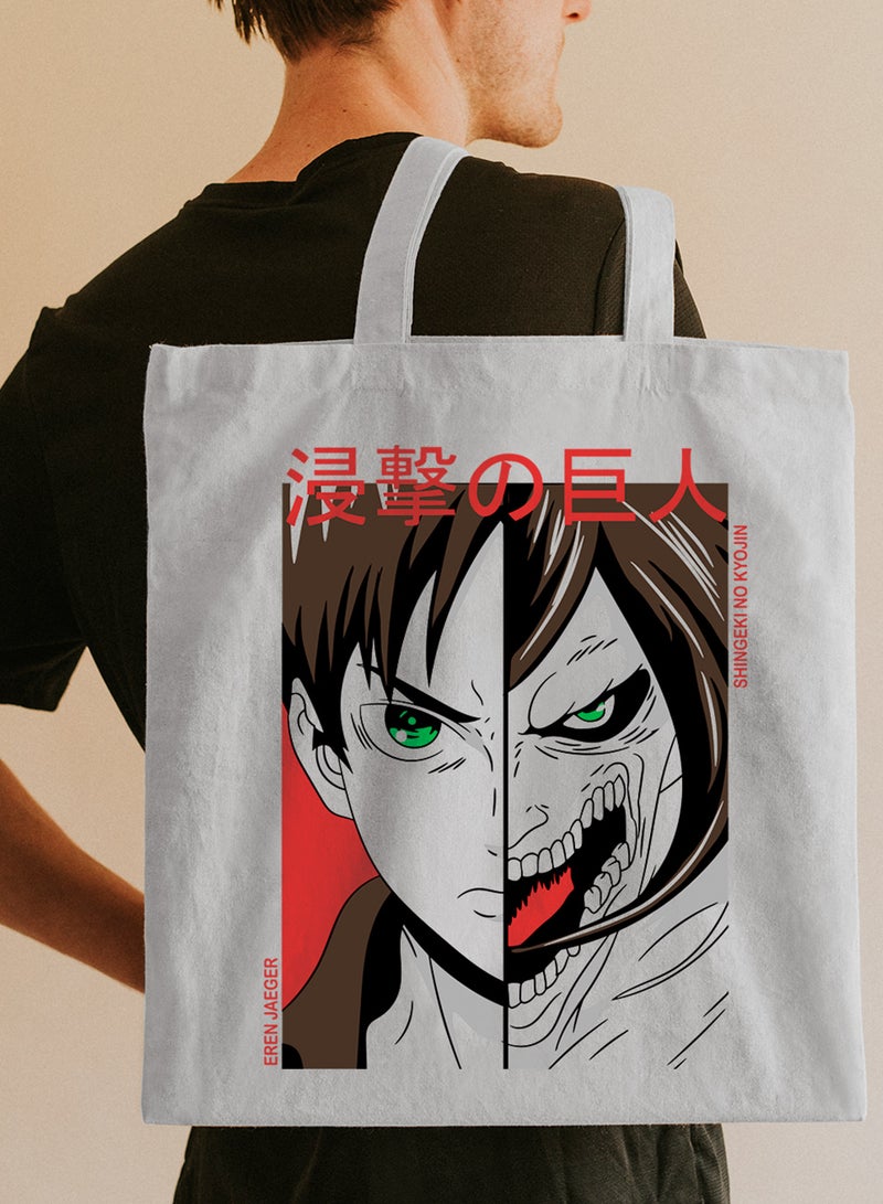 لوحة حقيبة يد بأحزمة كتف من البوليستر بتصميم نمى هجوم العمالقة - Image 2