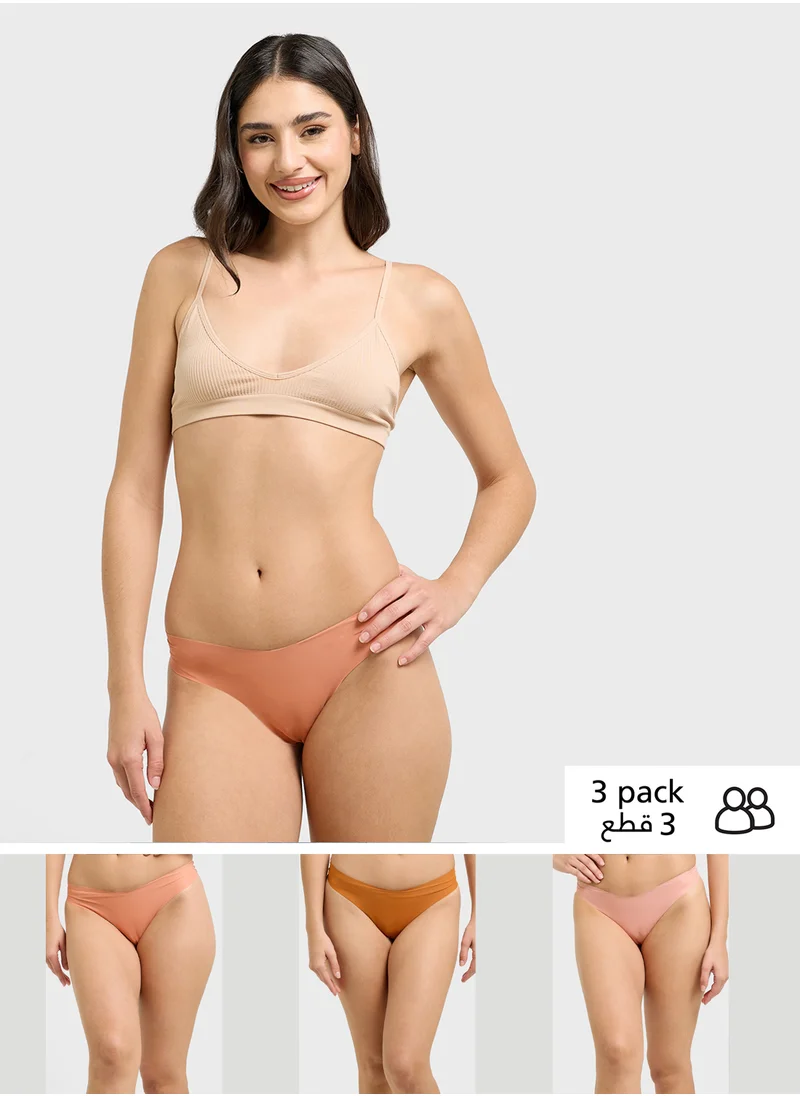 جينجر 3 Pack Seamless Bikini Brief