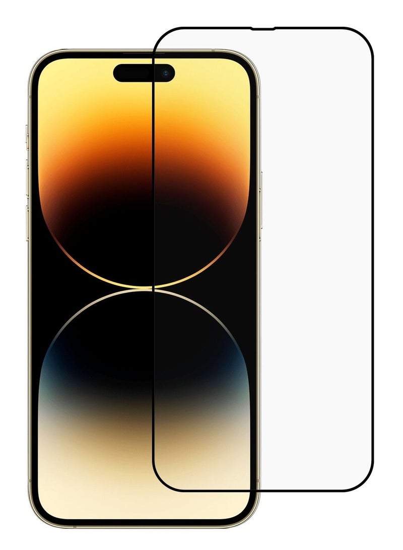 BORTONY Tempered Glass Screen Protector (14 Pro Max) Film Full Coverage Edge to Edge Case Friendly 9D Screen Protector For Apple iPhone 14 Pro Max 6.7'' Clear/BLACK - Image 1