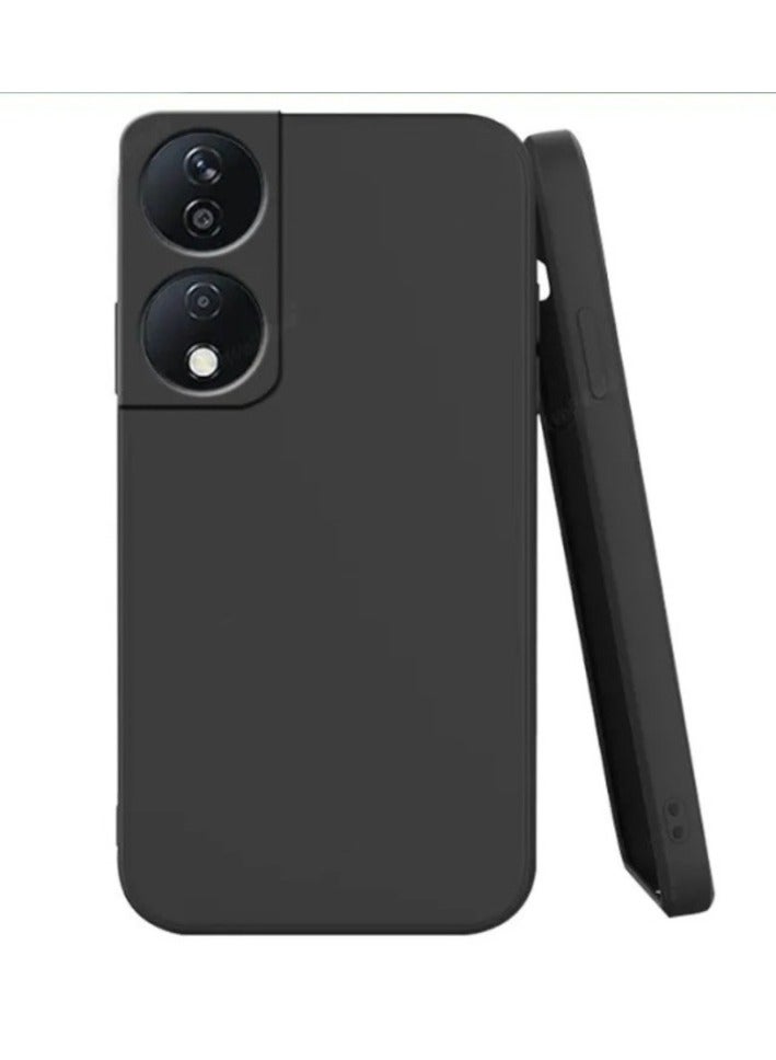Honor X7b Case Soft Flexible Slim Fit TPU Back Cover Matt Black Protective Case with Camera Protection Designed for Honor X7b - Image 1