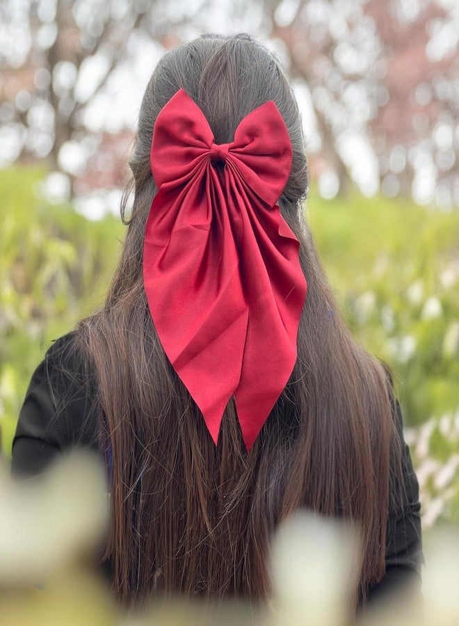 PRITASHA Hair Bows For Women, Bow Clips For Women - Barette Hair Clip - Hair Bow Clips for Women and Girls, Cute Hair Accessories For Girls (PACK OF 3(RED,WHITE,BLACK)) - Image 4