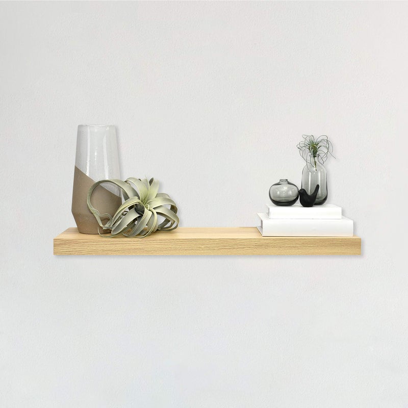 MCS Floating Shelf Room Decor Wooden Shelf Natural Woodgrain 36 x 8 Inch