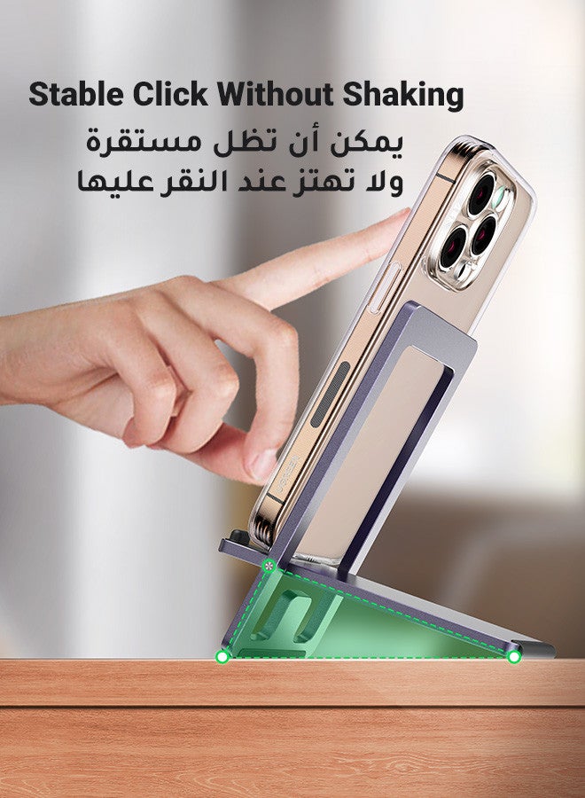 Ugreen Cell Phone Stand, Portable Mobile Phone Holder, Adjustable iPhone Stand For Desk, Foldable View Angle Stand, Stable Alloy Metal Mobile Stand, Compatible With iPhone 16/15, Samsung S24 Series - Image 5