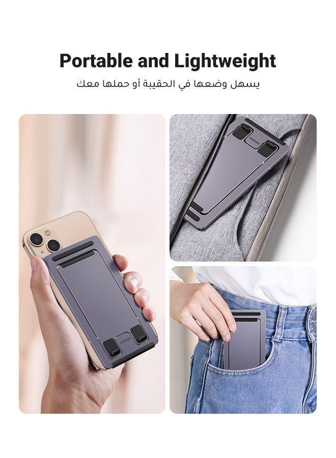 Ugreen Cell Phone Stand, Portable Mobile Phone Holder, Adjustable iPhone Stand For Desk, Foldable View Angle Stand, Stable Alloy Metal Mobile Stand, Compatible With iPhone 17/16, Galaxy S26/S25 Series Sliver - Image 5