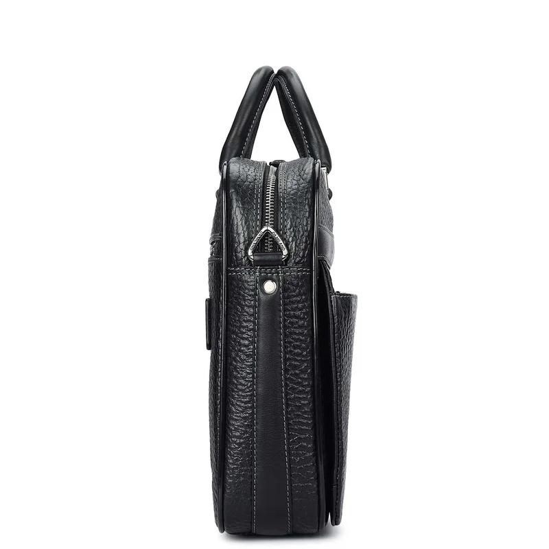 Da Milano  Bub Leather Laptop Bag - Black  | Best Price UAE
