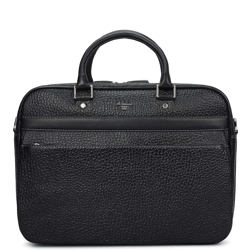 Da Milano  Bub Leather Laptop Bag - Black  | Best Price UAE