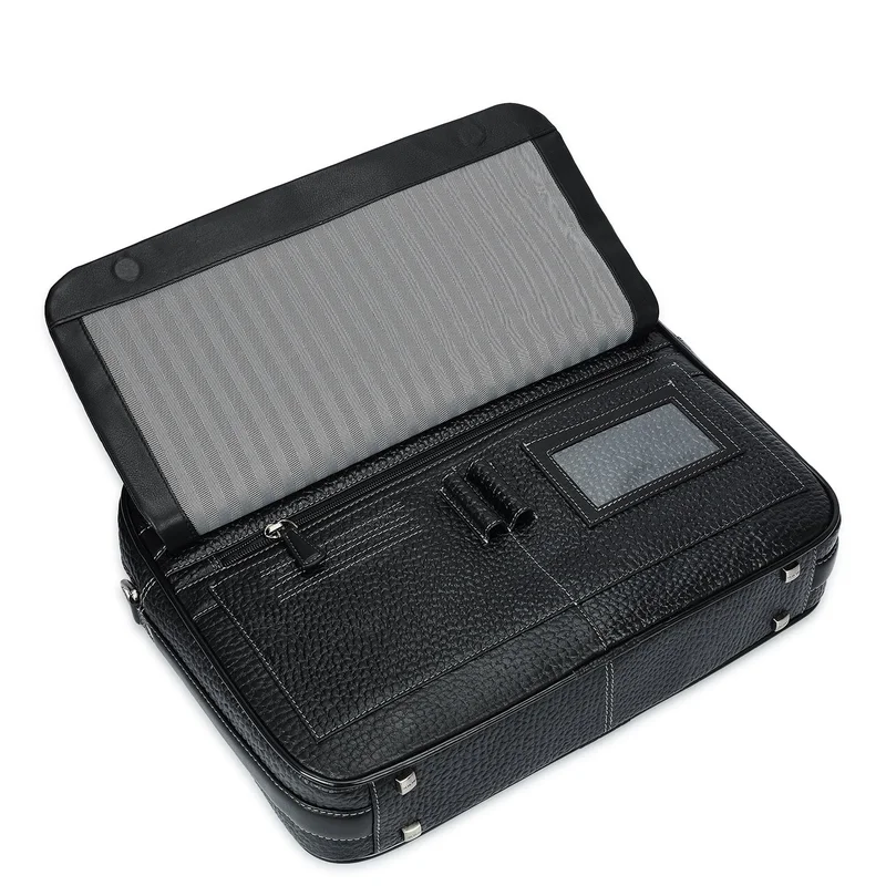 Da Milano  Bub Leather Laptop Bag - Black  | Best Price UAE