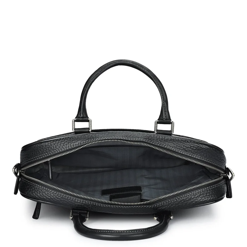Da Milano  Bub Leather Laptop Bag - Black  | Best Price UAE