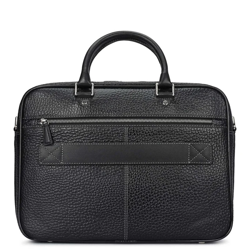 Da Milano  Bub Leather Laptop Bag - Black  | Best Price UAE