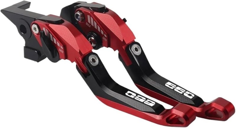 Triumph Trident 660 Adjustable Brake Clutch Levers Aluminum Red 2022 2023 2024 - Image 2