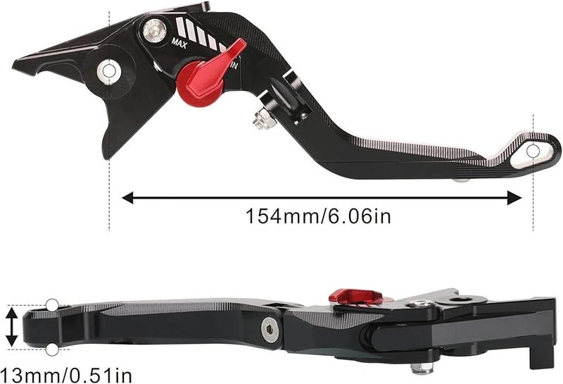 Triumph Trident 660 Adjustable Brake Clutch Levers Aluminum Red 2022 2023 2024 - Image 3