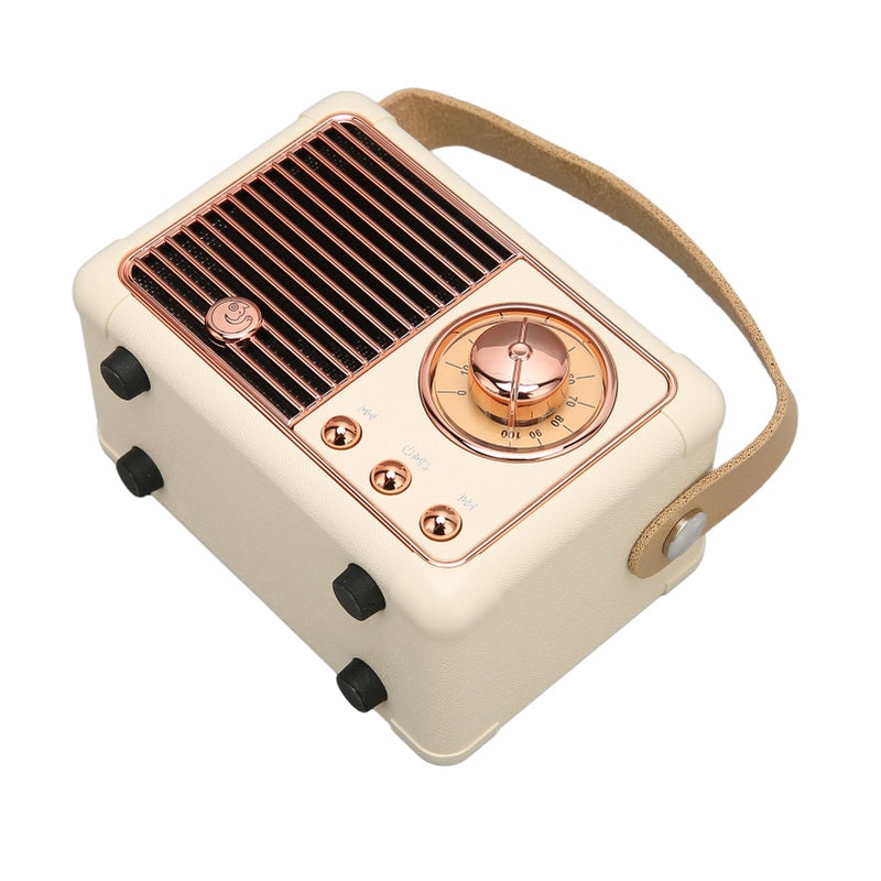 Retro Bluetooth Speaker HiFi Stereo Fast Transmission Low Power Consumption Portable Vintage Speaker for Home Outdoor Yellow - Image 5