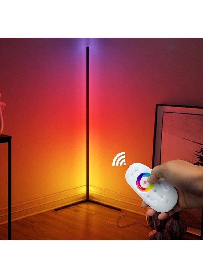 XiuWoo Remote Control RGB LED Corner Floor Lamp Red/Yellow