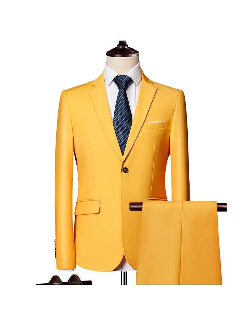 KUYING New Slim Fit Suit Set 