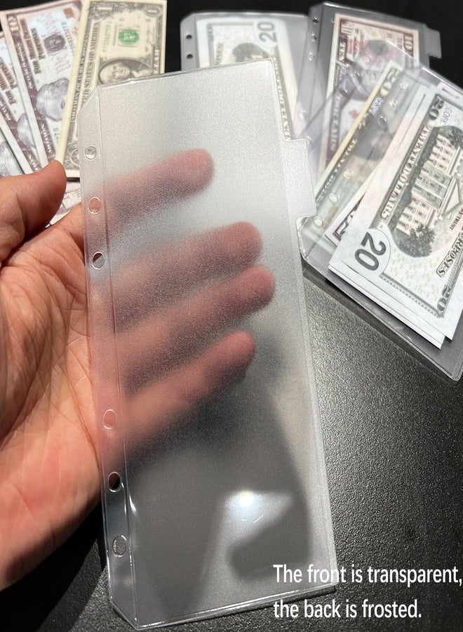 UMSICHT 12PCS A6 Binder Pockets with No Zippers, Zipless Budget Envelopes with Index Bits Design, A6 Binder Pouch for 6 Ring Binder, Money Folder Organizer,Clear PVC Savings Challenges Envelopes,12PCS - Image 4