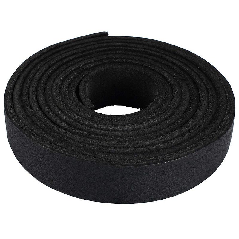 LolliBeads TM Genuine Leather Strap Leather Strip 34 Inch Wide and 72 Inches Long Black