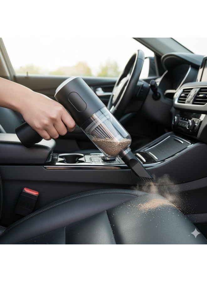 3 in 1 Car Vacuum Cleaner, Portable Mini Handheld Vacuum with Strong Suction for Car and Home Cleaning, Rechargeable USB Vacuum Cleaner with Blow and Suction, Multi Nozzle - Image 3