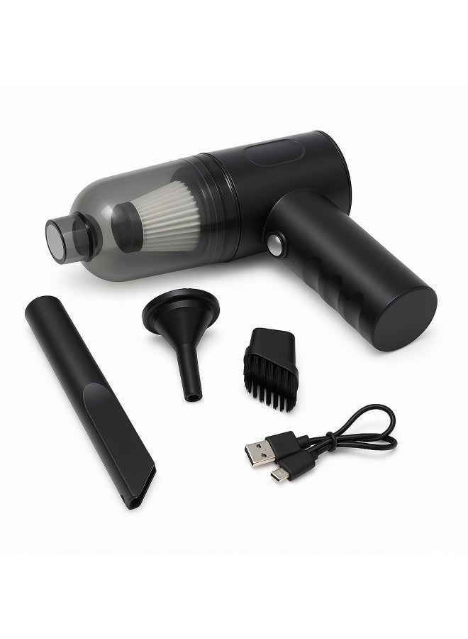 3 in 1 Car Vacuum Cleaner, Portable Mini Handheld Vacuum with Strong Suction for Car and Home Cleaning, Rechargeable USB Vacuum Cleaner with Blow and Suction, Multi Nozzle - Image 1
