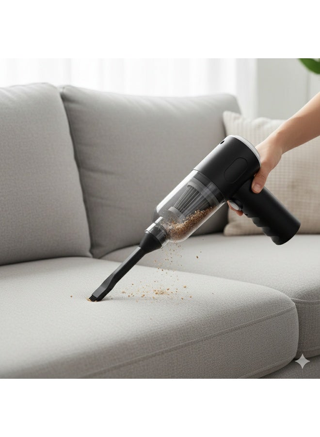 3 in 1 Car Vacuum Cleaner, Portable Mini Handheld Vacuum with Strong Suction for Car and Home Cleaning, Rechargeable USB Vacuum Cleaner with Blow and Suction, Multi Nozzle - Image 5