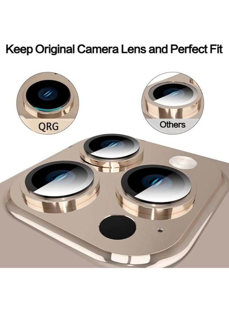5Pcs Camera Lens Protector for iPhone 14 Pro 14 Pro Max 16 Pro 16 Pro Max, HD Tempered Metal Glass Full Coverage Ring Cover, Scratch Resistant Protection Film Accessories, Bronze - Image 3