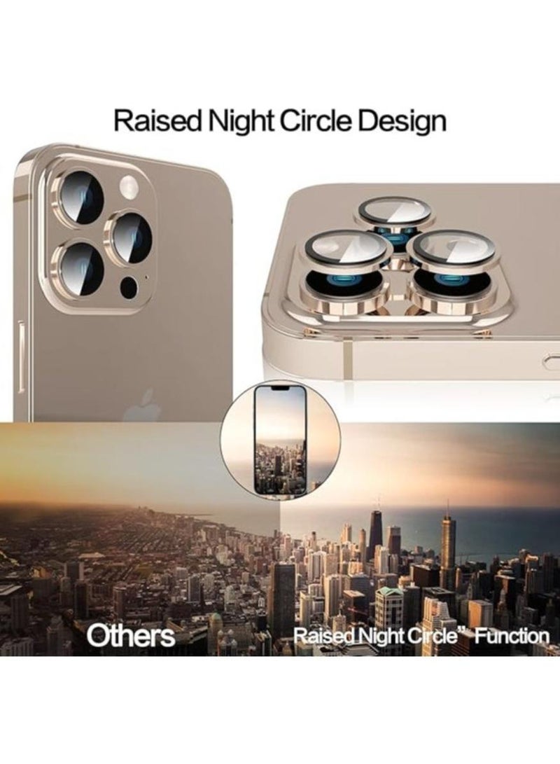 5Pcs Camera Lens Protector for iPhone 14 Pro 14 Pro Max 16 Pro 16 Pro Max, HD Tempered Metal Glass Full Coverage Ring Cover, Scratch Resistant Protection Film Accessories, Bronze - Image 4