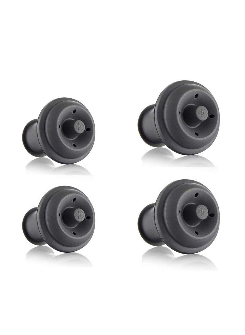 Wine Preservation Pump with 2 Vacuum Stoppers Ideal for Keeping Your Wine Fresh Stylish Black Design  - Image 4