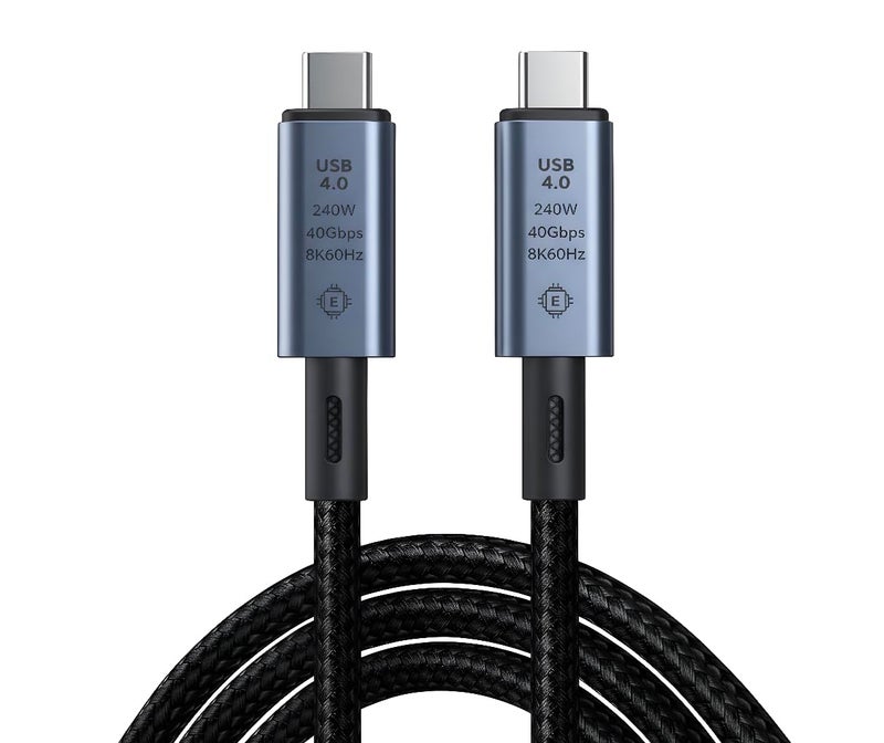 VIHOMI 240W Thunderbolt 4 / USB4 Type-C to Type-C Ultra HD Display Cable (1M) – 40Gbps Data Transfer, 8K@60Hz Display, Fast Charging Power Display Cable for MacBook, iPhone, Laptop, Tablet & eGPU - Image 1