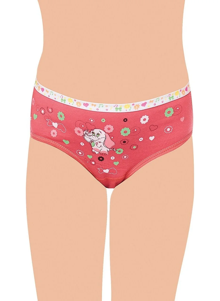 Tutku 832 Girls Front Printed Slip Panties 12-Pack