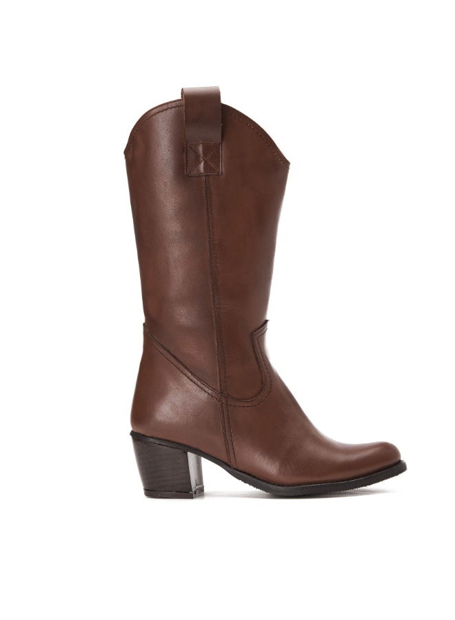 TAYREE Brown Cowboy Boot - Image 2