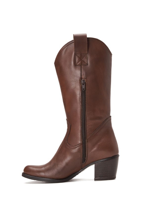 TAYREE Brown Cowboy Boot - Image 3