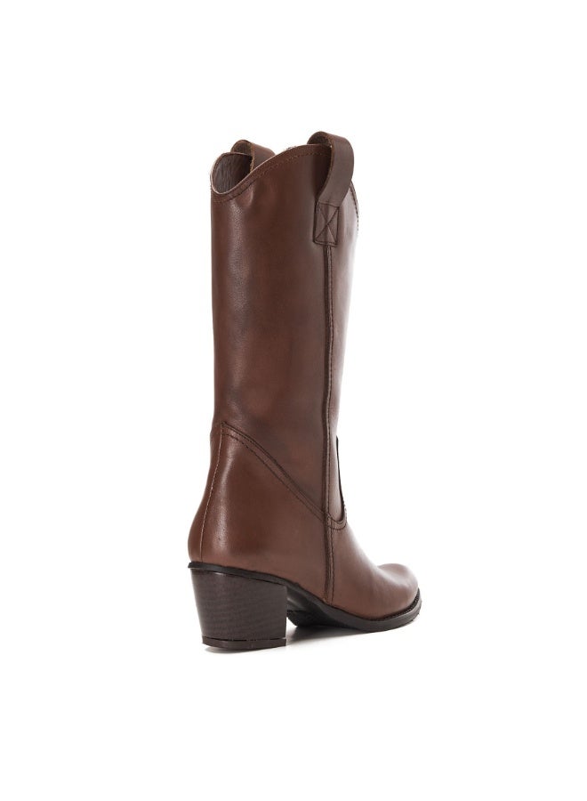 TAYREE Brown Cowboy Boot - Image 4