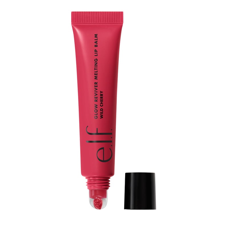 elf e.l.f. Glow Reviver Melting Lip Balm, Hydrating Tinted Lip Balm For A Glossy Finish & Soft, Supple Lips, Vegan & Cruelty-Free, Wild Cherry - Image 1