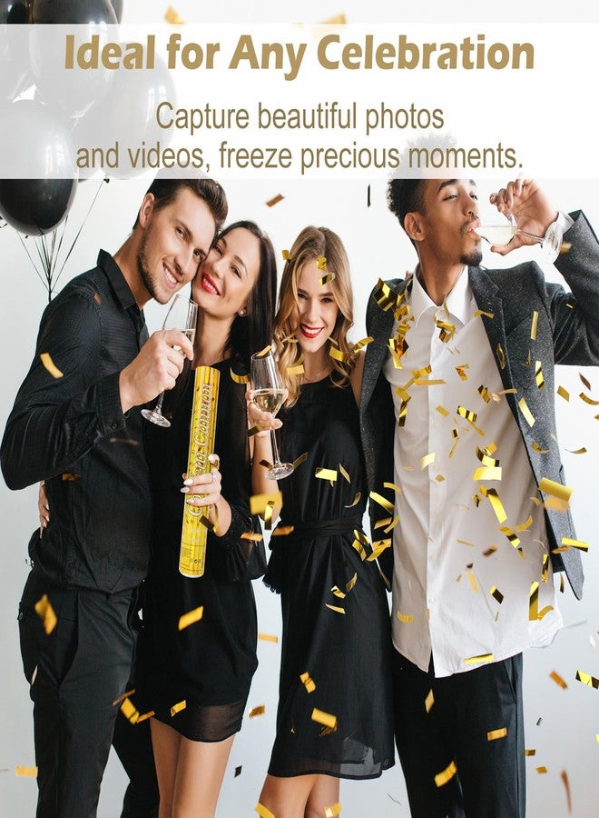 Tamodan 5 Packs Confetti Poppers,12 inch Confetti Cannon,Gold Party Poppers Confetti Shooters for New Year's Eve, Christmas, Birthday,Wedding, Graduationand Any Celebrations. - Image 2