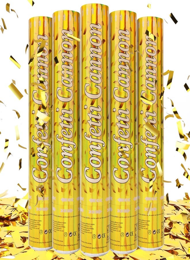 Tamodan 5 Packs Confetti Poppers,12 inch Confetti Cannon,Gold Party Poppers Confetti Shooters for New Year's Eve, Christmas, Birthday,Wedding, Graduationand Any Celebrations. - Image 1