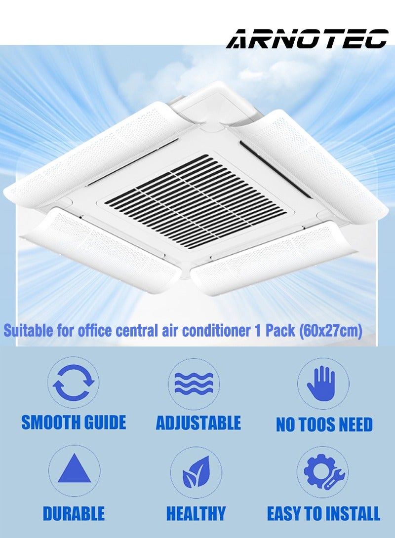 ARNOTEC Air Conditioner Wind Deflector (1 Piece), 180° Adjustable AC Cover for Wall-Mounted Units, Honeycomb Vent Design, No Drilling, ABS Material, Prevent Direct Blowing – Office, Home, Restaurant  - Image 1