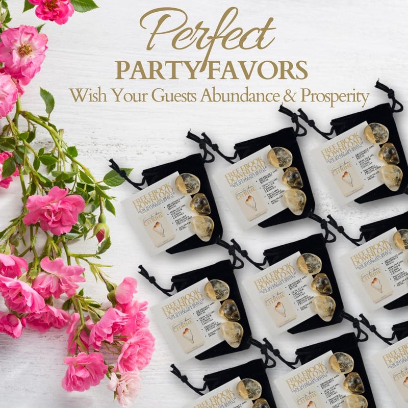 ZATNY Natural Tumbled Citrine Crystal Stones - 3 Pieces 0.5''-1'' Gemstone for Healing, Anxiety, Wealth, Money, Abundance, Success, Prosperity - Chakra - Reiki - Citrine Crystal Stone - Tumbled Stones - Image 4