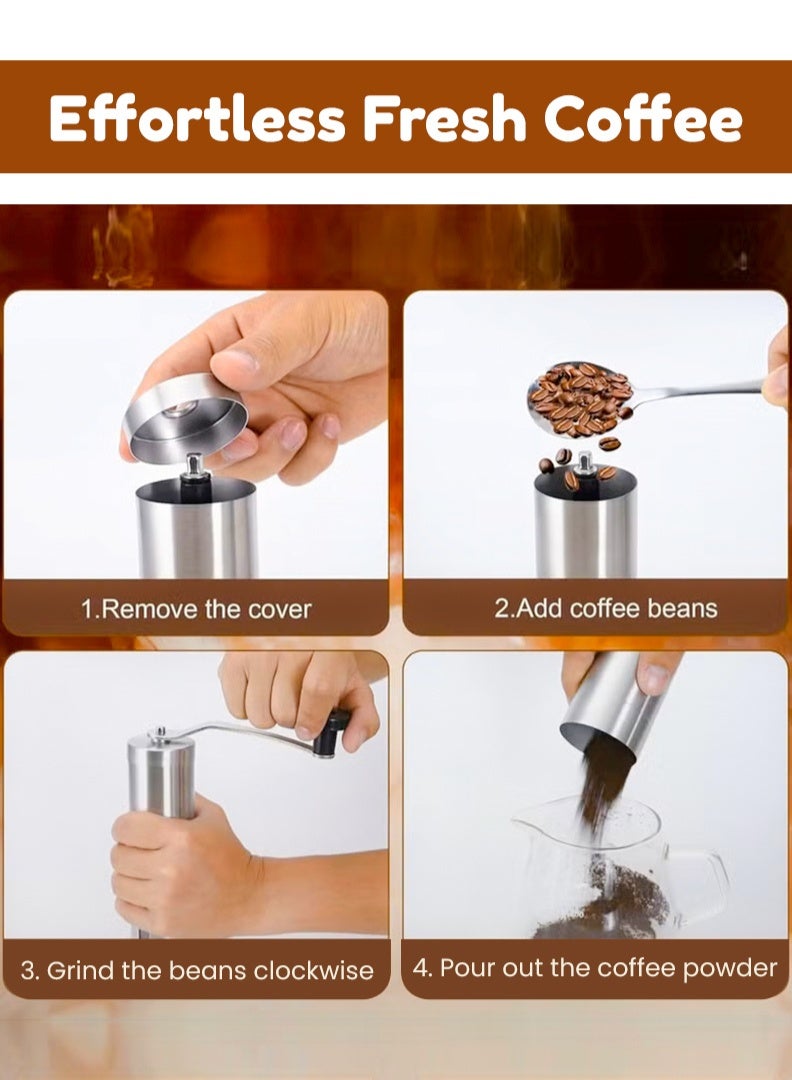 V60 Coffee Kit with Complete Pour Over Coffee Maker Set, All in 1 Travel Manual Brew V60 Coffee Set with Grinder, Server, Kettle, Filter, Scale, Glass Drip & Cup in Gift Bag - Image 2