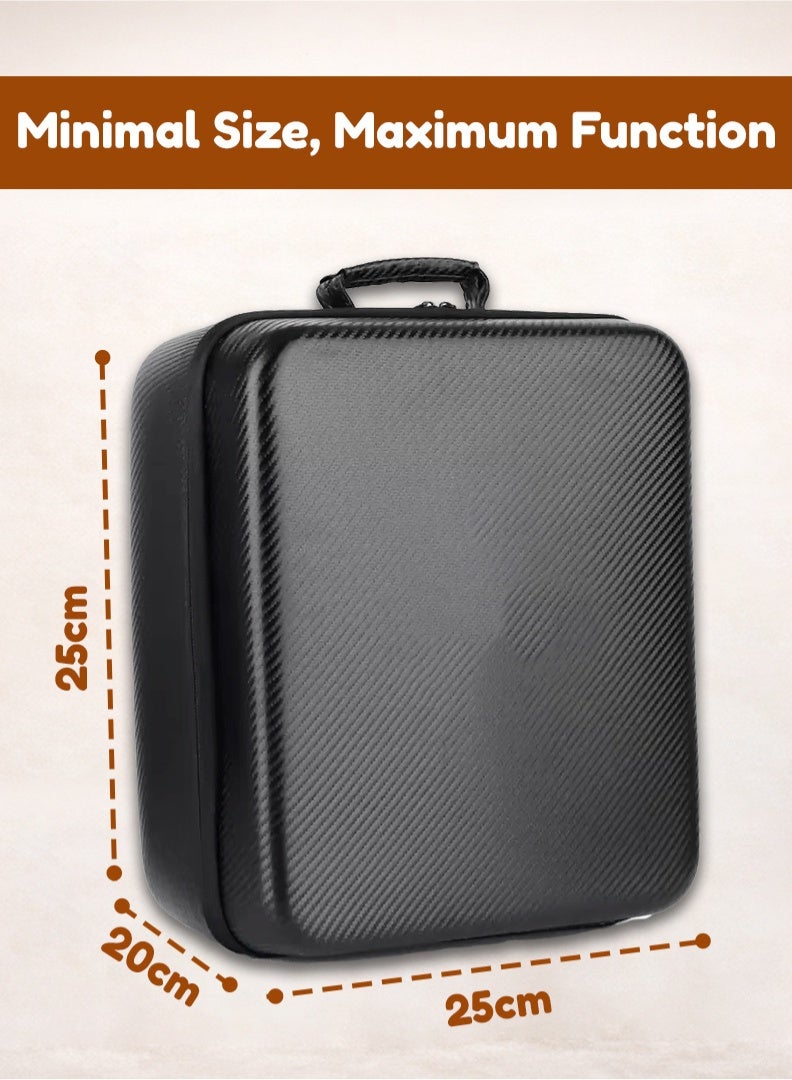 طقم قهوة V60 مع مجموعة كاملة لتحضير القهوة بالتقطير، طقم قهوة V60 يدوي متكامل للسفر مع مطحنة، إبريق، غلاية، فلتر، ميزان، كوب تقطير زجاجي وكوب في حقيبة هدايا - Image 5