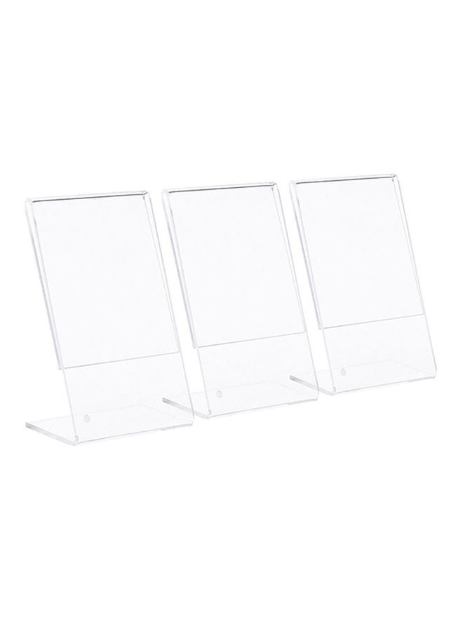 NIBEMINENT 3-Pack L-Shape Acrylic Photo Frame Mini Stand For Fujifilm Instax 8/8+/70/7s/90/25/26/50s/9/SP-1/SP-2 Film, 3 Inch Clear 9x5.4x3.3cm  - Image 1