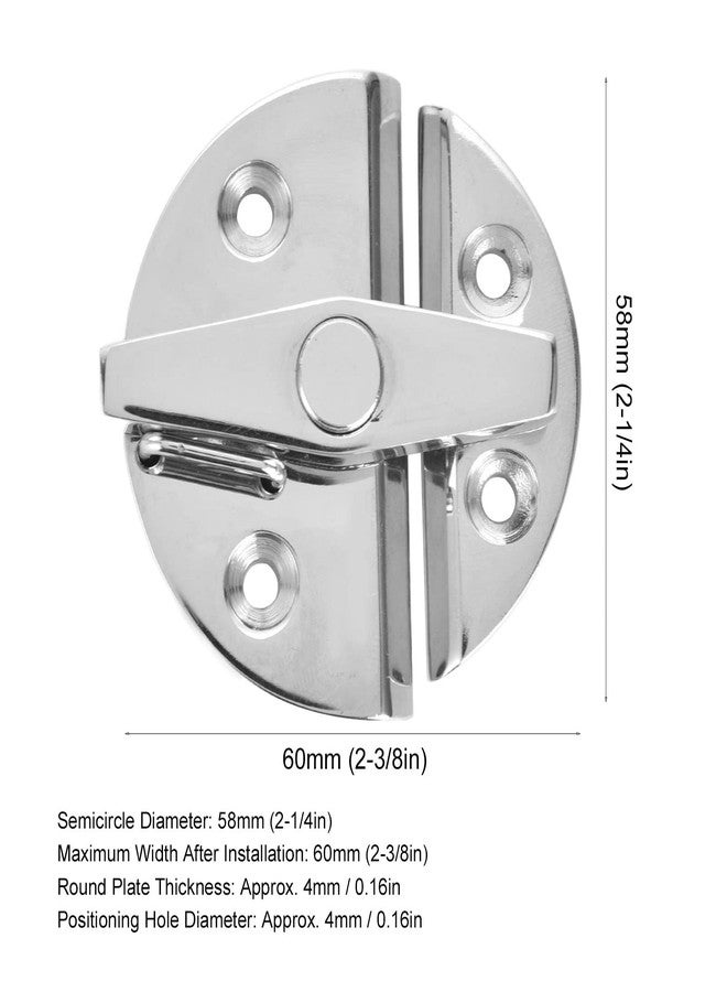 Hilitand Boat Door Cabinet Hatch Round Turn Button Catch Marine Hinge 316 Stainless Steel, Marine Hardware Accessories - Image 4