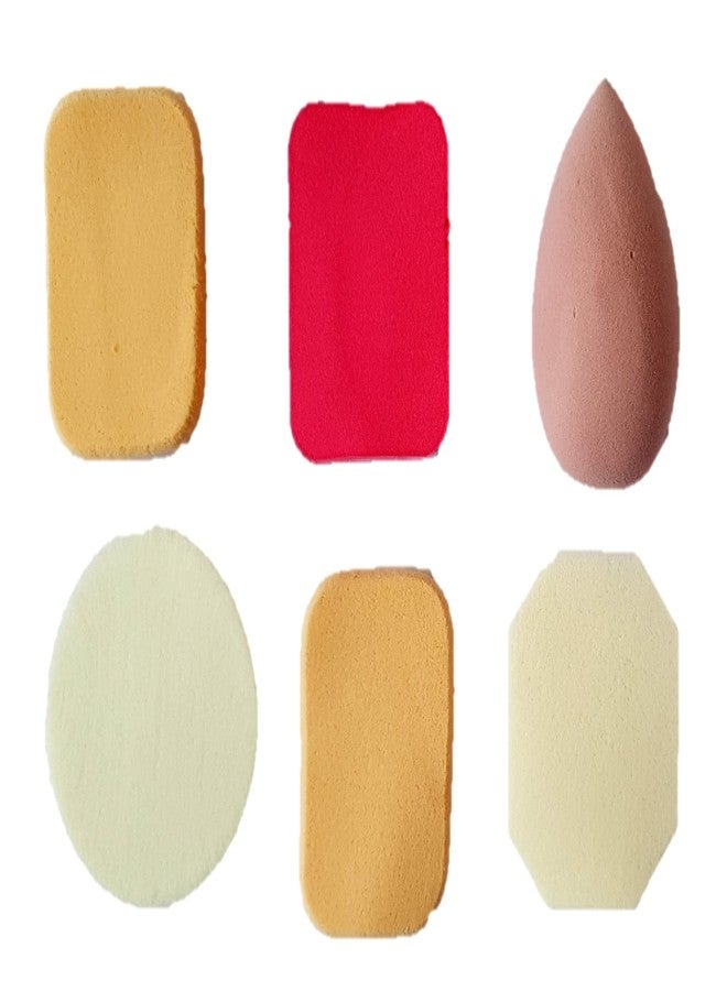 TopFinder® 5in1 Makeup Sponge Kit Blender Set Beauty Best Puff Foundation Blending Flawless for Liquid Cream and Face Powder Brush Multi-colored Makeup Sponges Professional Pack For Women girls - Image 1