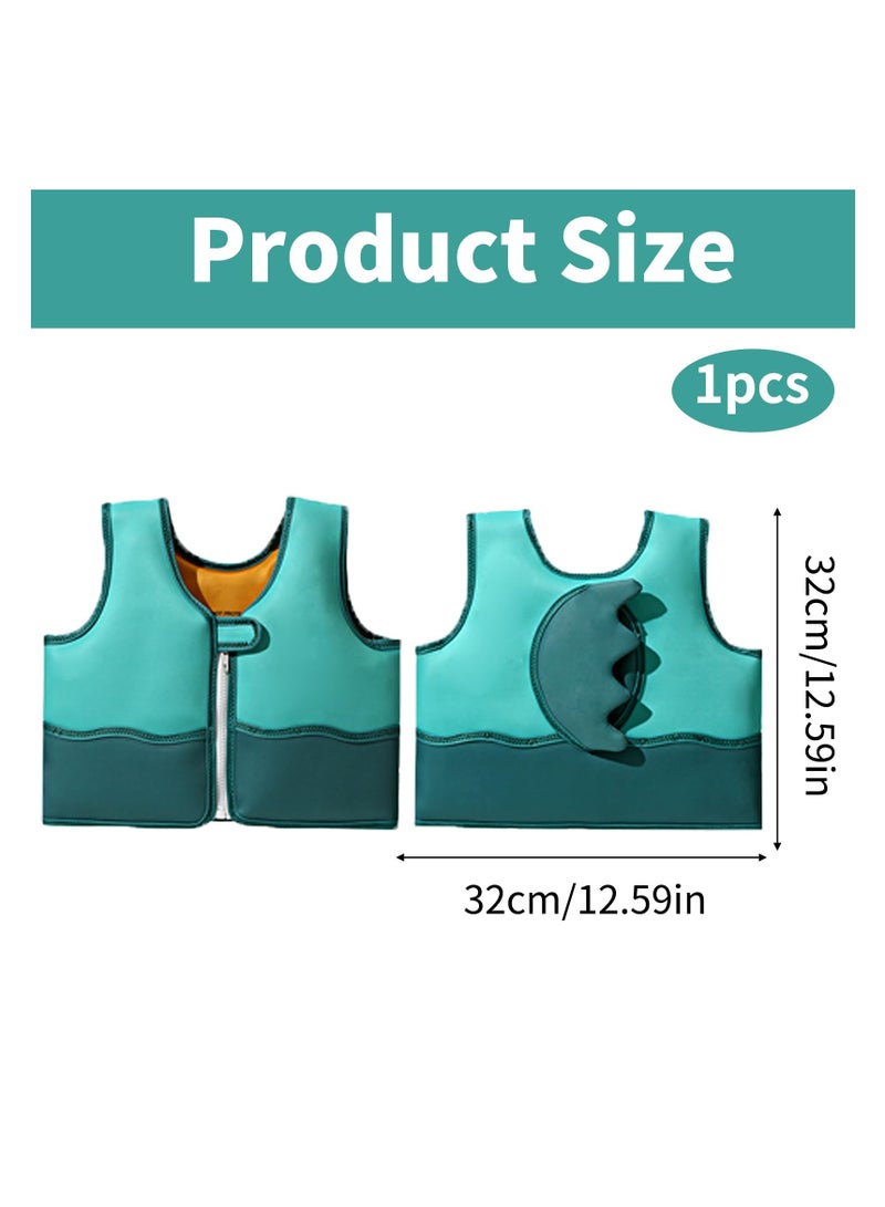 Cuken Kids Swimming Vest Adjustable Buoyancy Float Jacket, Swimming Training Aid Children Buoyancy Aid Swim Assistance, Green - Image 3