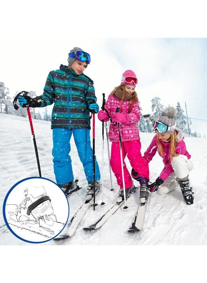 Vincreem 4 Pack 18" Classic Snowshoe Strap Kit Black Multipurpose Skiing Boot Wraps Ties Adjustable Snowshoes Replacement Straps for Women Men Snowshoe Bindings Skiing - Image 4