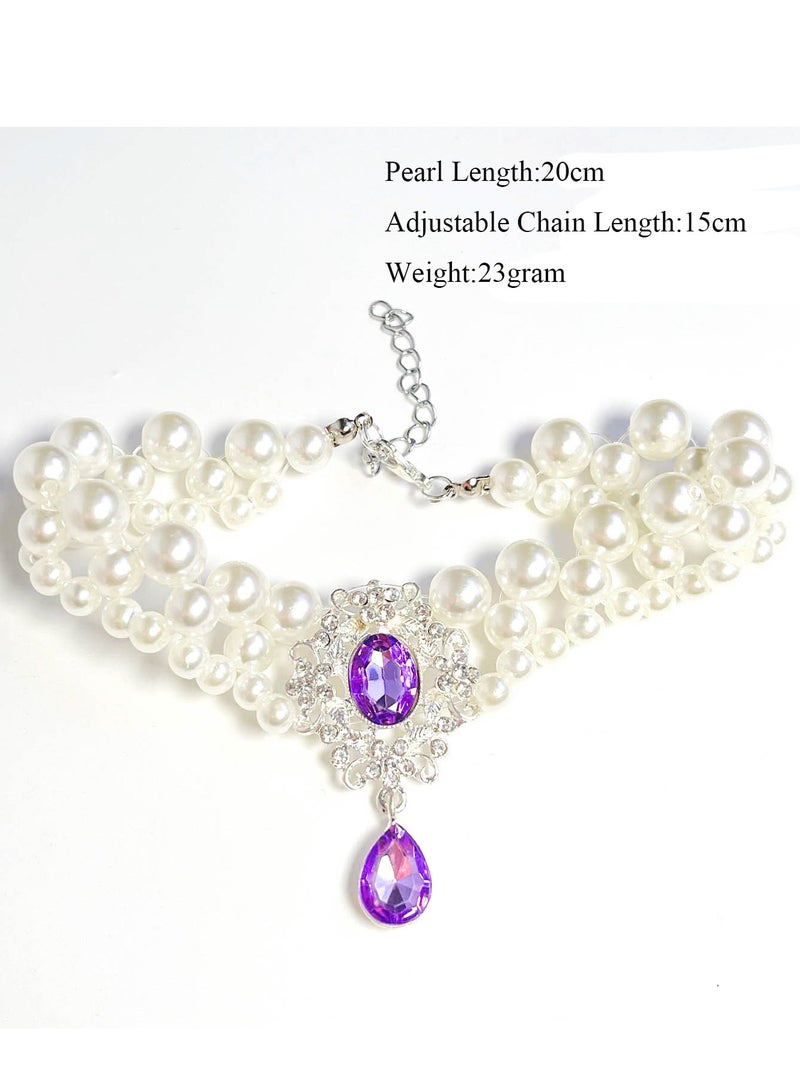 Innoshine Pet Pearl Necklace for cats and small dogs  Adjustable  Pets Collar perfect For Kitten and puppies Gemstone Crystal  Diamond Jewelry Necklace for pets Wedding & Party - Image 2