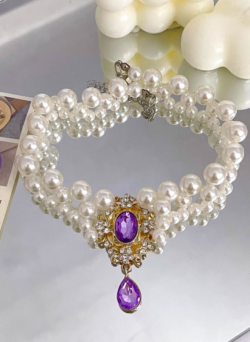 Innoshine Pet Pearl Necklace for cats and small dogs  Adjustable  Pets Collar perfect For Kitten and puppies Gemstone Crystal  Diamond Jewelry Necklace for pets Wedding & Party - Image 5