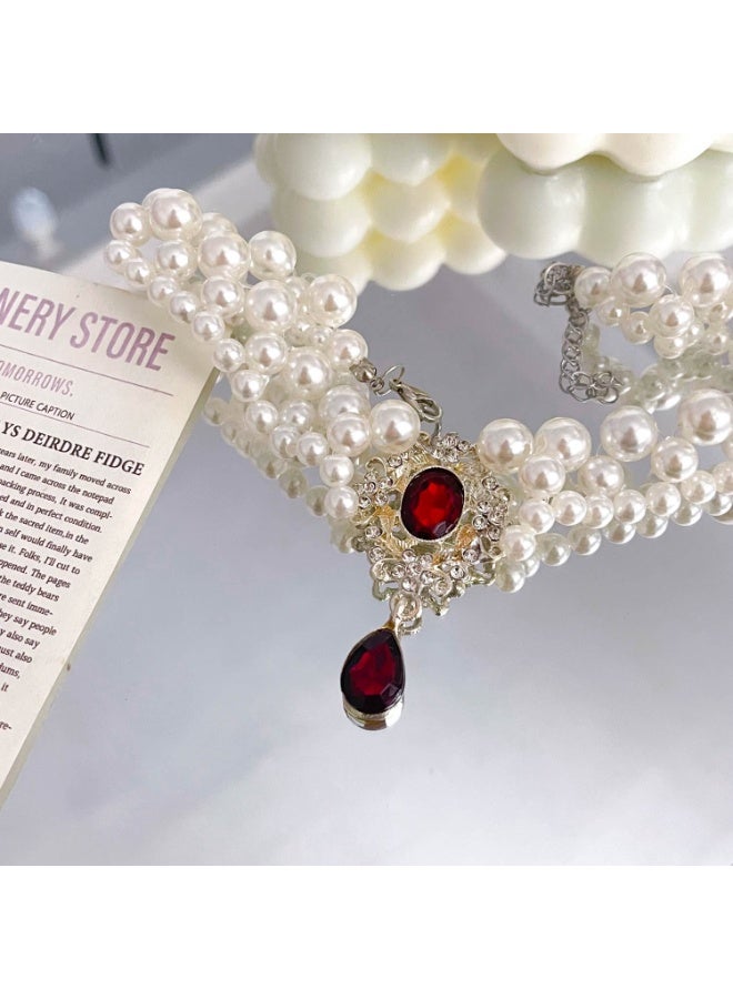Innoshine Pet Pearl Necklace for cats and small dogs  Adjustable  Pets Collar perfect For Kitten and puppies Gemstone Crystal  Diamond Jewelry Necklace for pets Wedding & Party - Image 3