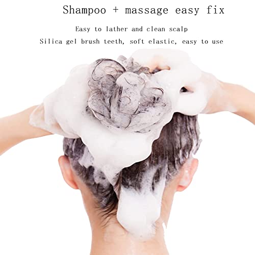 Scarlet Line Hair Scalp Massager Shampoo Brush Ultra Soft Silicone Bristles Exfoliating Ergonomic Scrubber Comb for Dandruff Removal, Hair growth - Image 4