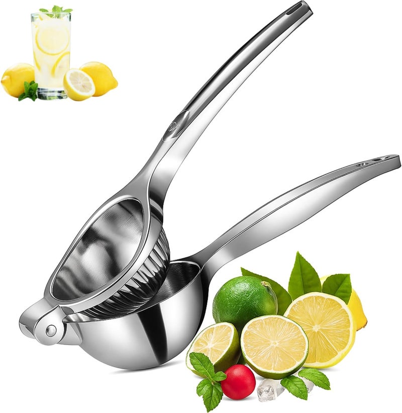 MARKQ Stainless Steel Hand Juicer 6 cm – Manual Lemon & Lime Squeezer, Handheld Citrus Press Juicer for Kitchen | Heavy-Duty Rust-Resistant Metal Lemon Juicer, Dishwasher Safe - Image 1